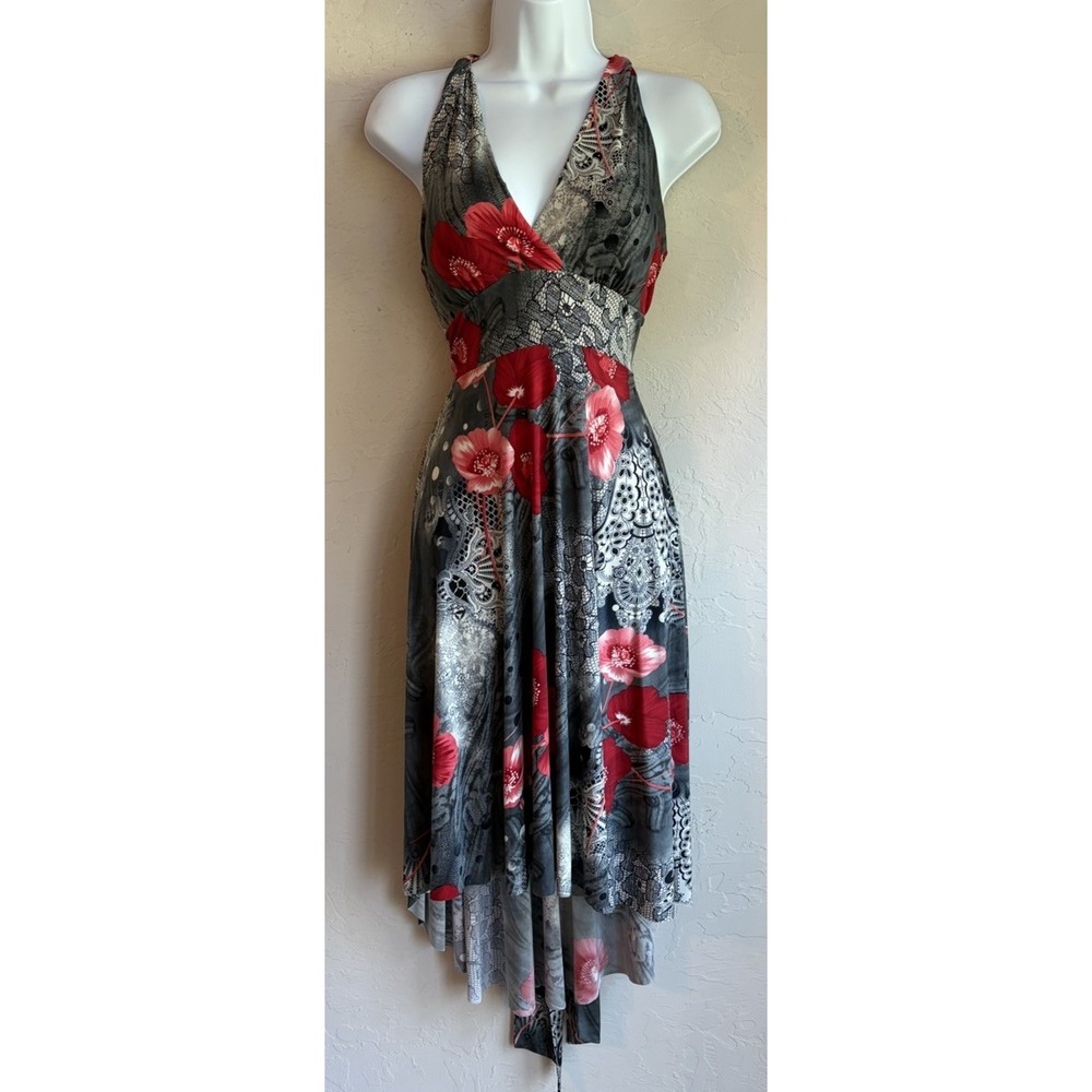 Vintage 90s Y2K Georgiou Dress S Whimsigoth Grunge Fairy Cyber Asymmetrical